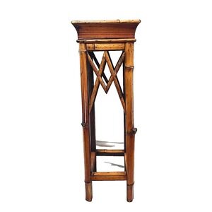 Vintage Rattan Plant Stand  30"